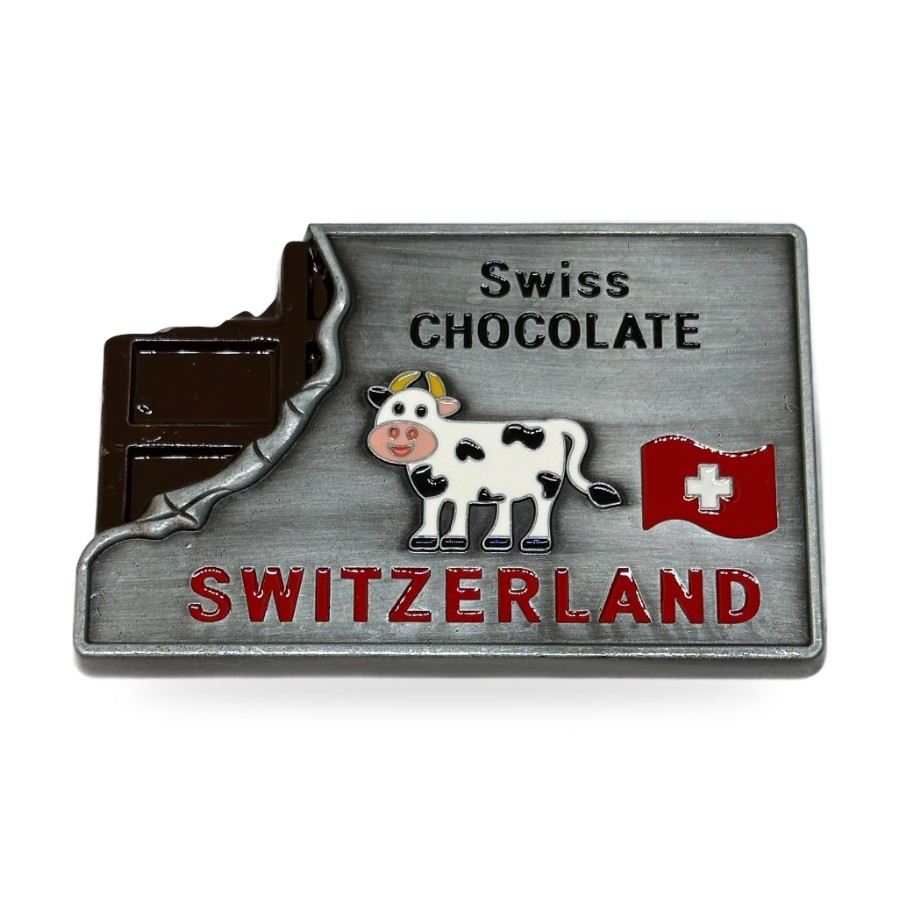 Aimant métal Swiss chocolate vache