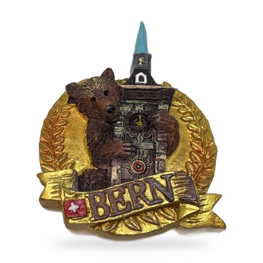 Aimant ours de Berne doré