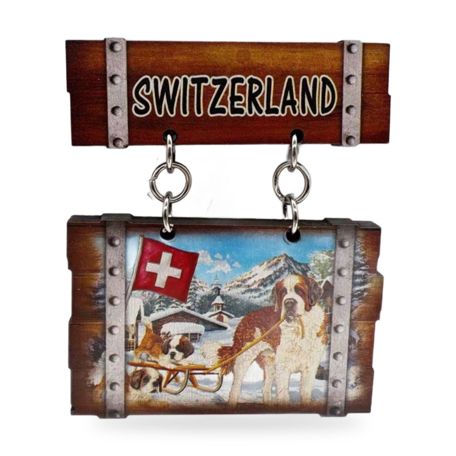 Aimant pancarte Switzerland saint-bernard