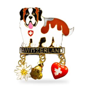 Aimant saint-bernard avec breloques