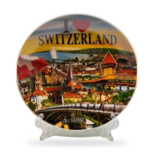 Assiette décorative I love Switzerland