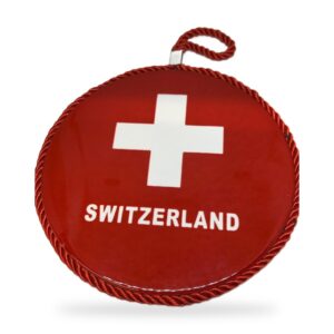 Dessous de plat rond croix suisse