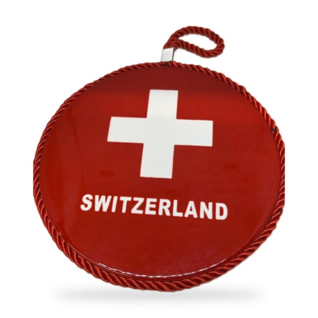 Dessous de plat rond croix suisse