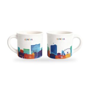 Mug Geneva skyline coloré