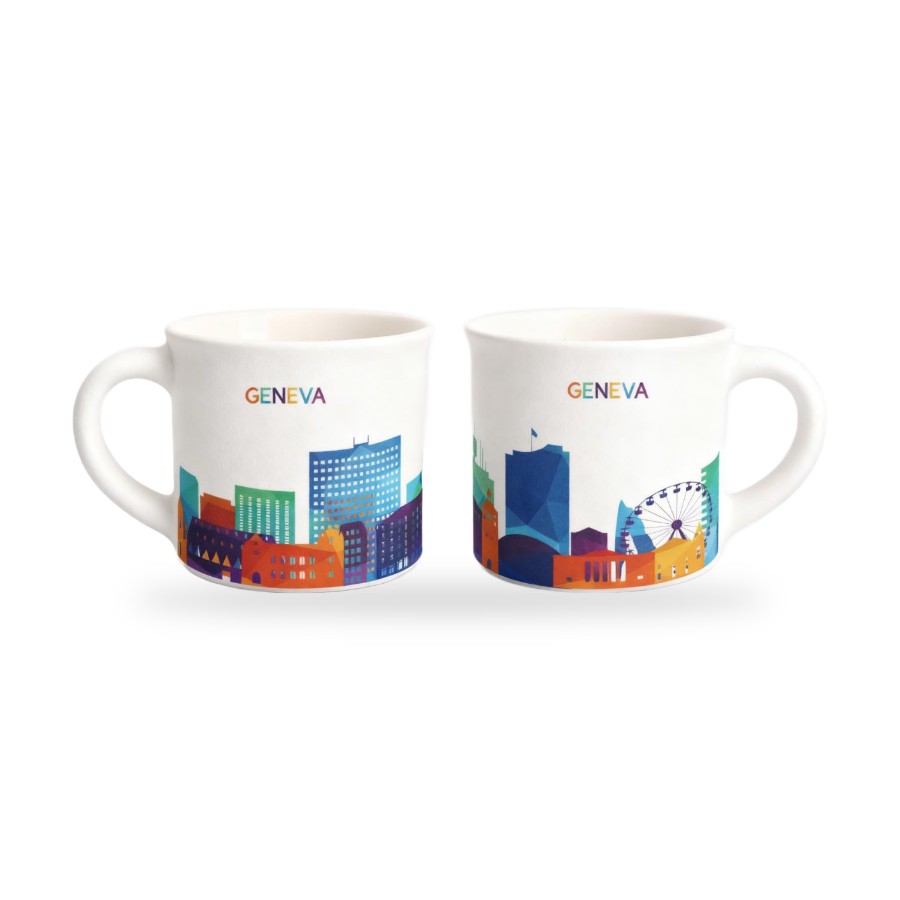 Mug Geneva skyline coloré