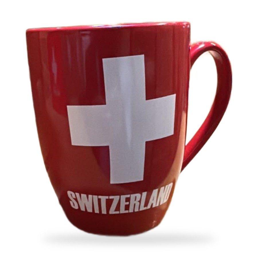 Mug rouge croix suisse