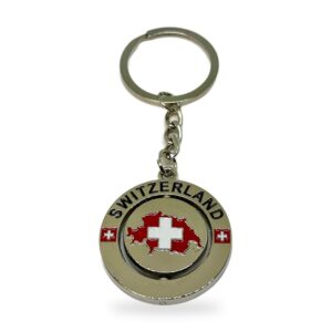 Porte-clés rond Switzerland