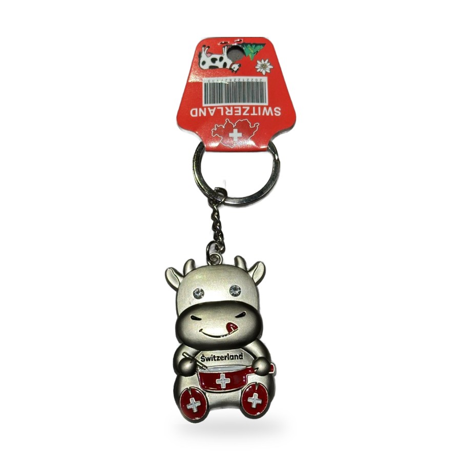 Porte-clés vache suisse