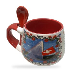 Tasse avec cuillère lac suisse