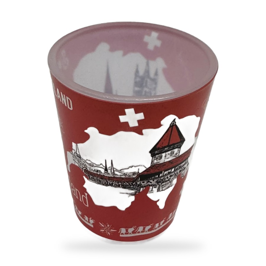 Verre à shot carte de la Suisse