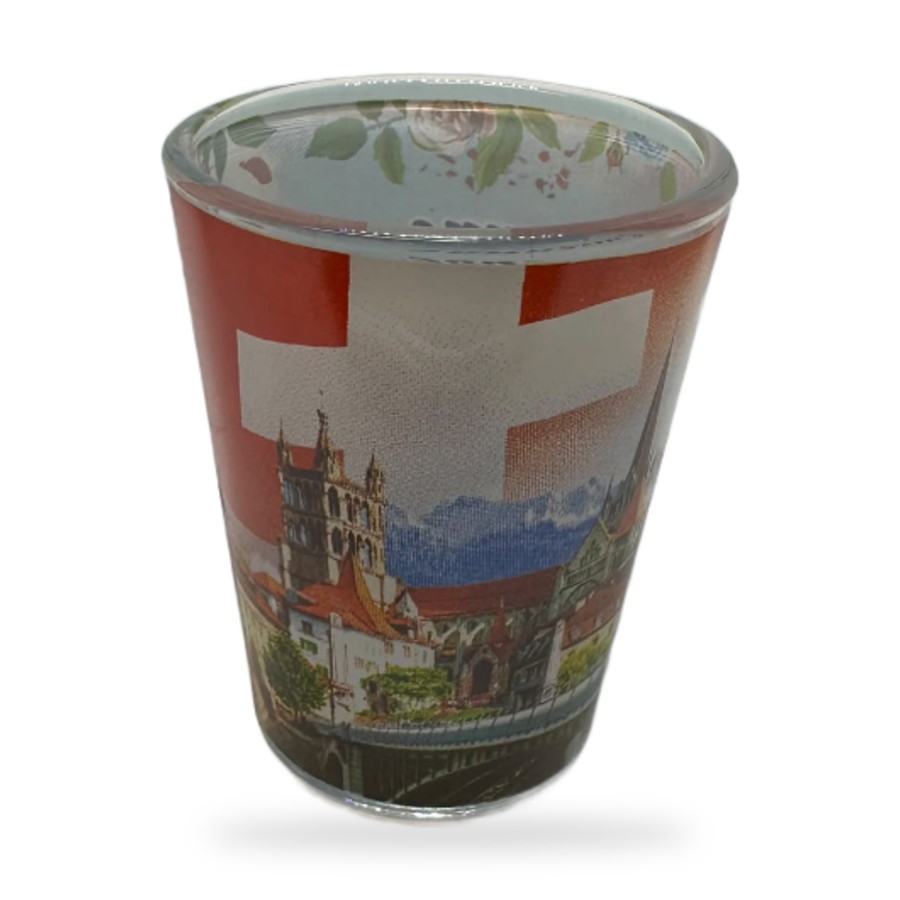 Verre à shot drapeau suisse