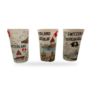 Verres à shot Switzerland décorés